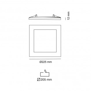 Pack 2 downlights LED white (18W)