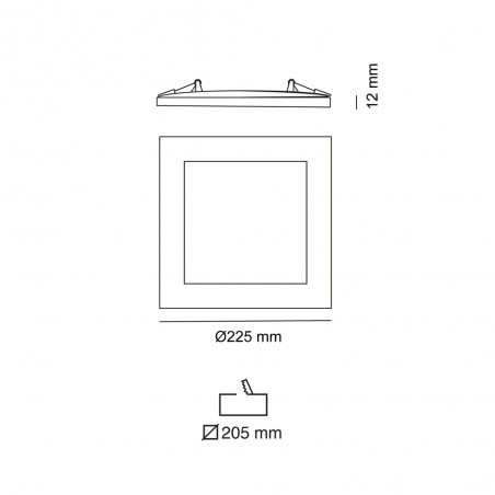 Pack 2 downlights LED white (18W)