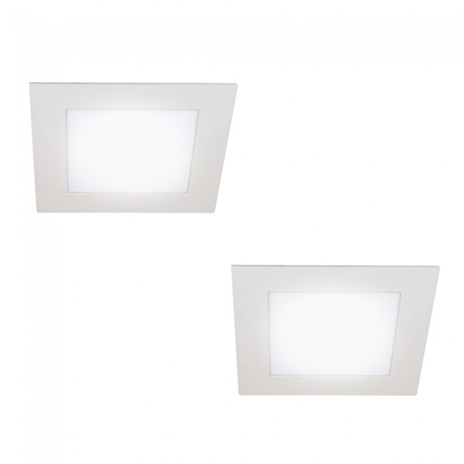 Pack 2 downlights LED white (18W)