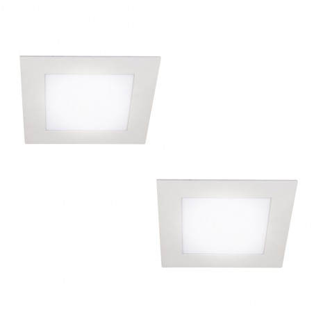 Pack 2 Downlights LED weiß (18W)