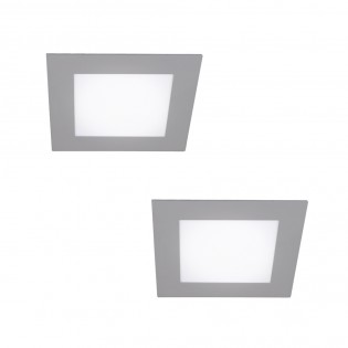 Pack 2 downlights LED grey...