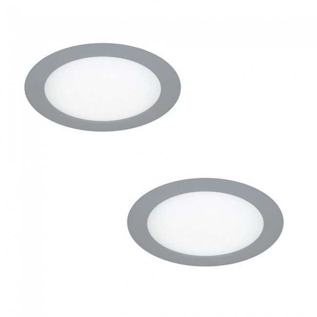 Pack 2 Downlights led rounded gray (18W)
