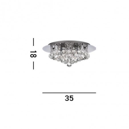 Ceiling lamp Crystal