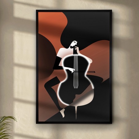 Cuadro con luz LED Violonchelo (80x120cm.)