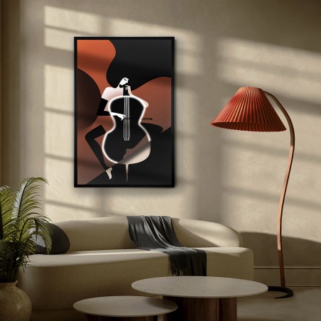 Cuadro con luz LED Violonchelo (80x120cm.)
