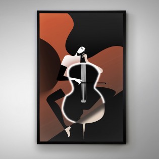 Cuadro con luz LED Violonchelo (80x120cm.)