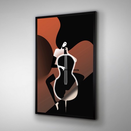 Cuadro con luz LED Violonchelo (80x120cm.)