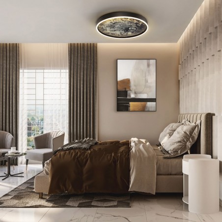 LED Ceiling Flush Light Stone CCT (60+35W)