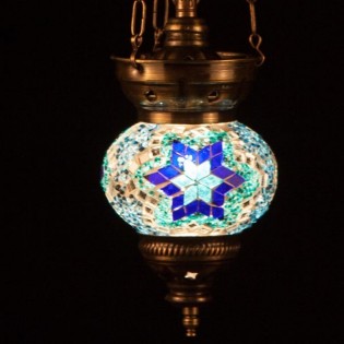 Turkish Pendant Lamp KolyeIII13 (blue)