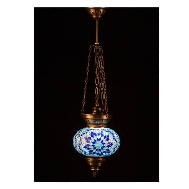 Turkish Pendant Lamp KolyeIII16 (blue)