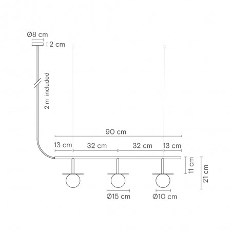 Track Pendant Lamp Royal (3 lights)