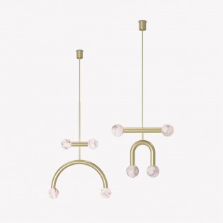 Pendant Lamp Rigoberta Duo Súper Curvo Alabaster