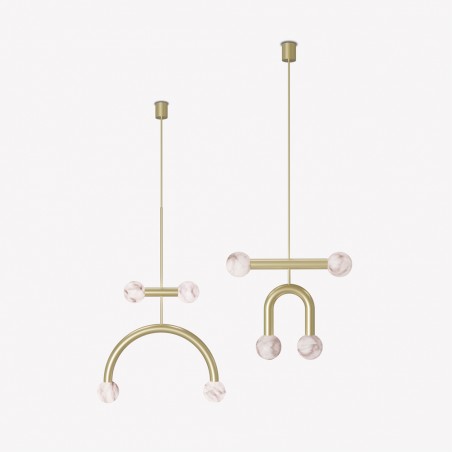 Pendant Lamp Rigoberta Duo Súper Curvo Alabaster