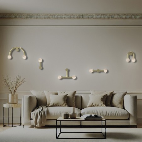 Aplique de pared Rigoberta Súper Curvo Alabastro