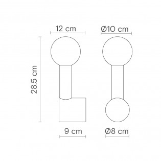 Aplique de pared Rigoberta Mono Alabastro