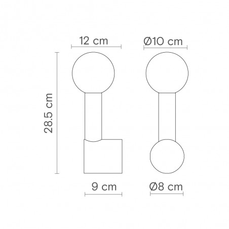 Aplique de pared Rigoberta Mono Alabastro