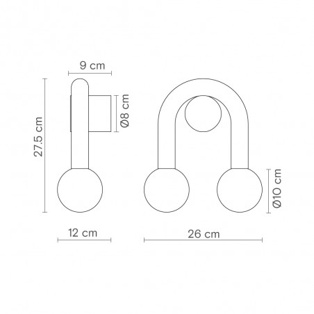 Aplique de pared Rigoberta Súper Curvo Alabastro