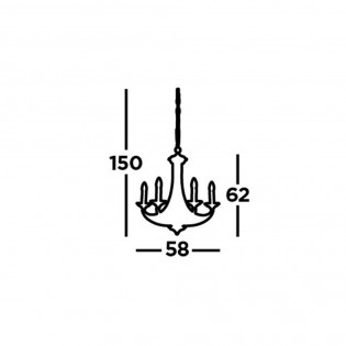 Lámpara de araña Bellfry (5 luces)
