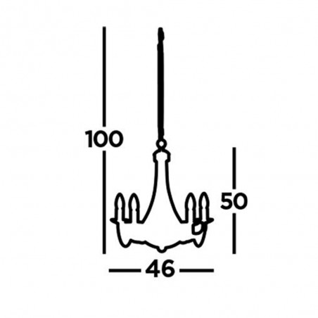 Lámpara de araña Maypole (5 luces)
