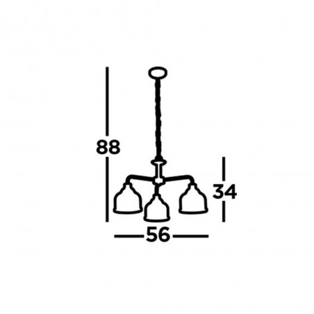 Chandelier Bistro (3 lights)