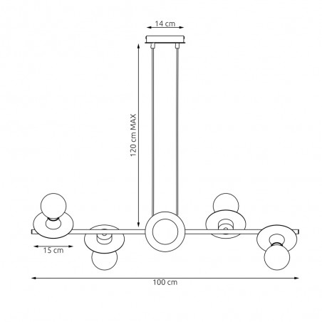 Pendant Lamp Dampur (6 lights)