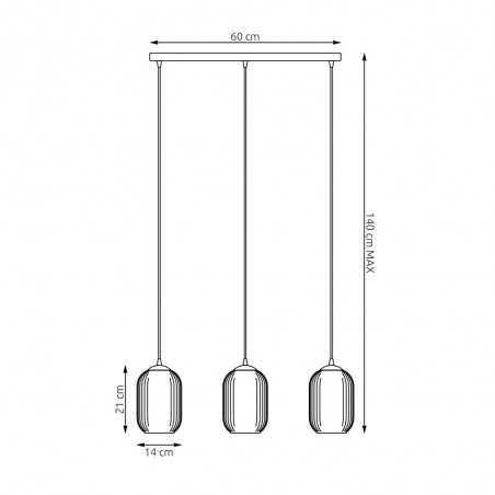Pendant Track Lamp Valdi (3 lights)