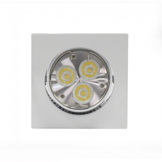 Black square tilting recessed light