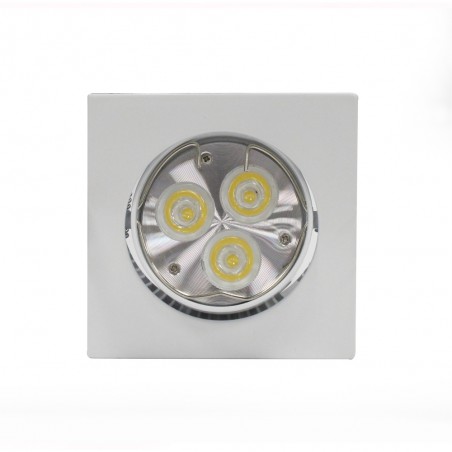 Black square tilting recessed light