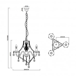 Lámpara de araña Luster (3 luces)