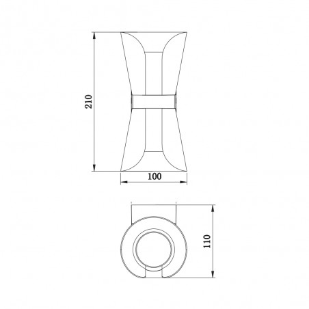 Aplique de pared Coat (2 luces)