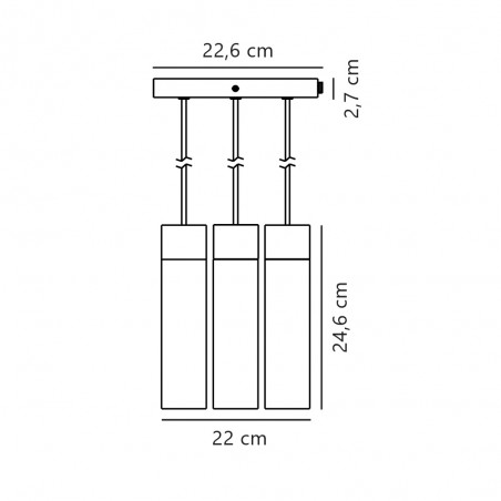 Cluster Pendant Lamp Tilo (3 lights)