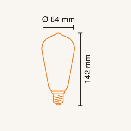LED Bulb E27 ST64 Gold Class A (7W)