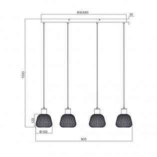 Pendant Lamp Tarifa (4 lights)