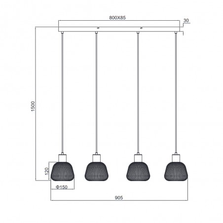 Pendant Lamp Tarifa (4 lights)