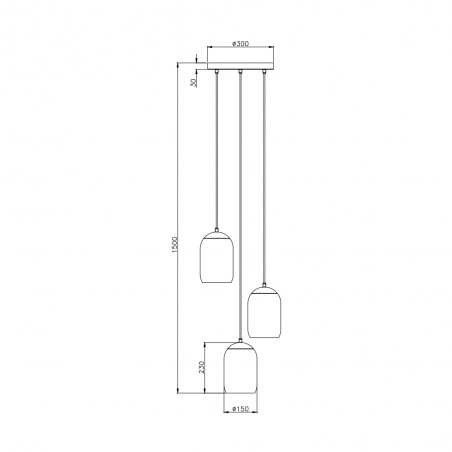 Cluster Pendant Lamp Cork (3 lights)