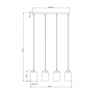Pendant Lamp Cork (4 lights)