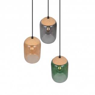 Cluster Pendant Lamp Cork (3 lights)