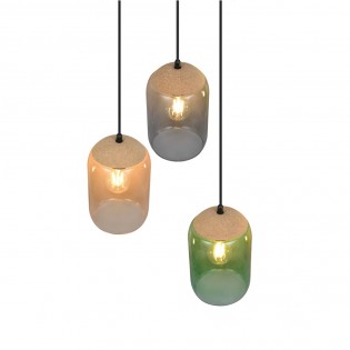 Cluster Pendant Lamp Cork (3 lights)