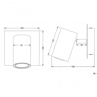 Aplique de pared Marley II