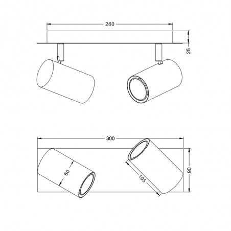 Spotlight Track Lamp Marley II (2 lights)