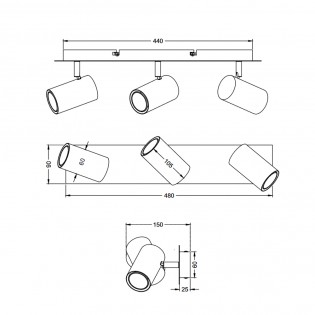 Spotlight Track Lamp Marley II (3 lights)