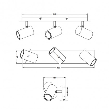Spotlight Track Lamp Marley II (3 lights)