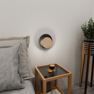 Aura Black+Wood Wandleuchte
