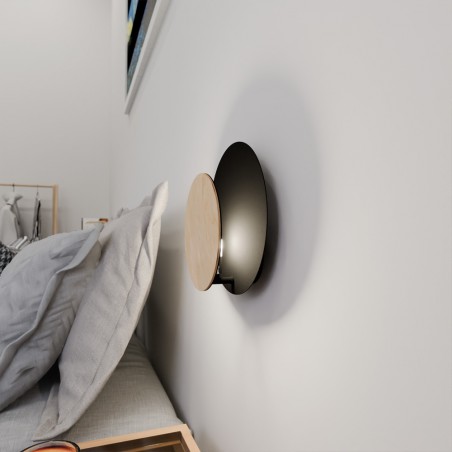 Aura Black+Wood Wandleuchte