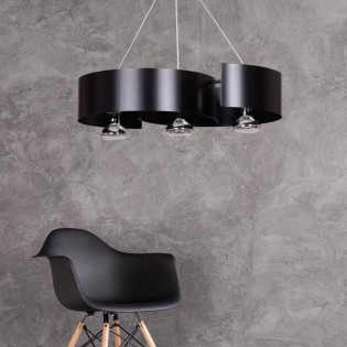 Ceiling Lamp Bisón Black (3 lights)