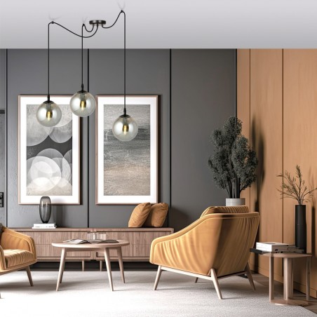 Pendant lamp Fedora Graphite (3 lights)