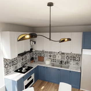 Ceiling Lamp Flik Black (2 lights)