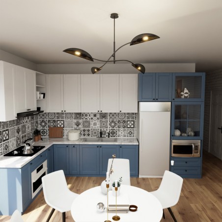 Ceiling Lamp Flik Black (4 lights)