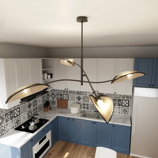 Ceiling Lamp Flik Rattan (4 lights)