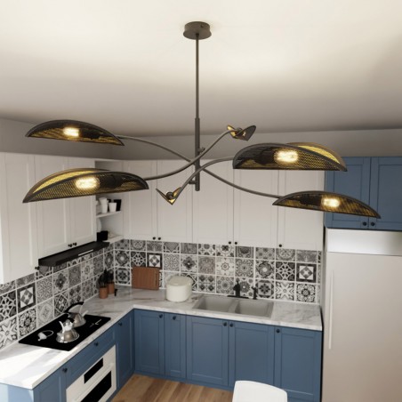 Chandelier Flik Black (6 lights)
